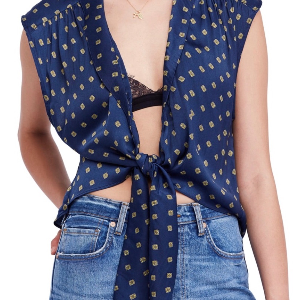 NWT Free People silky satin sleeveless top